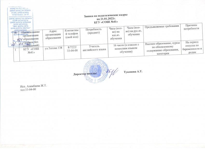 Конкурс на должность учителя английского языка