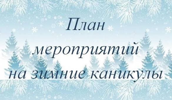 План работы на зимних каникулах